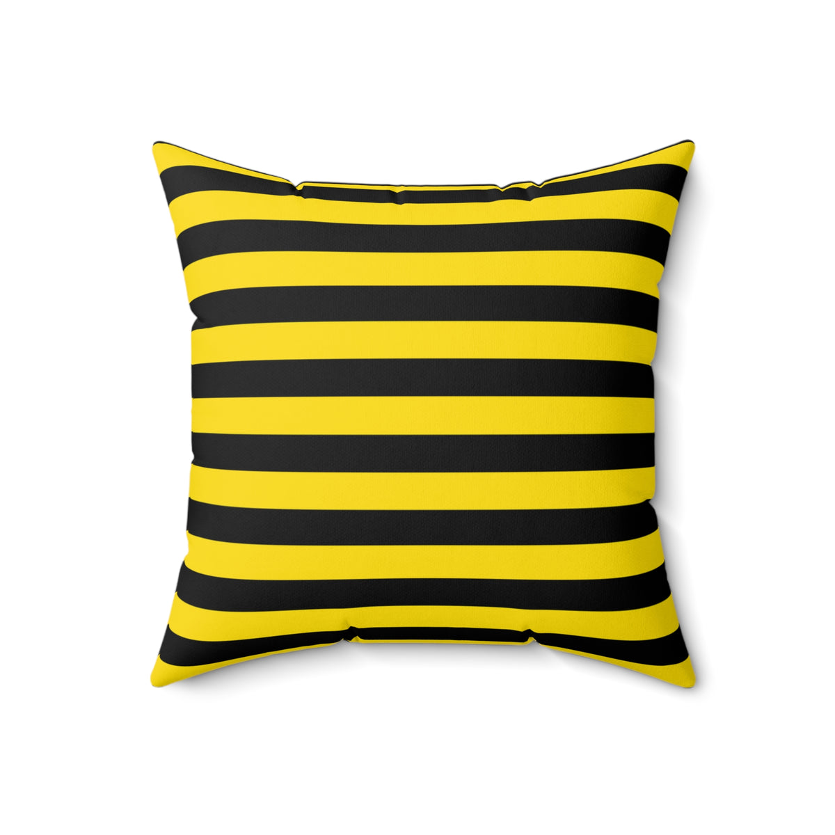 Black and Yellow Striped Bee Colour Pillow | Square Decorative Throw Pillow