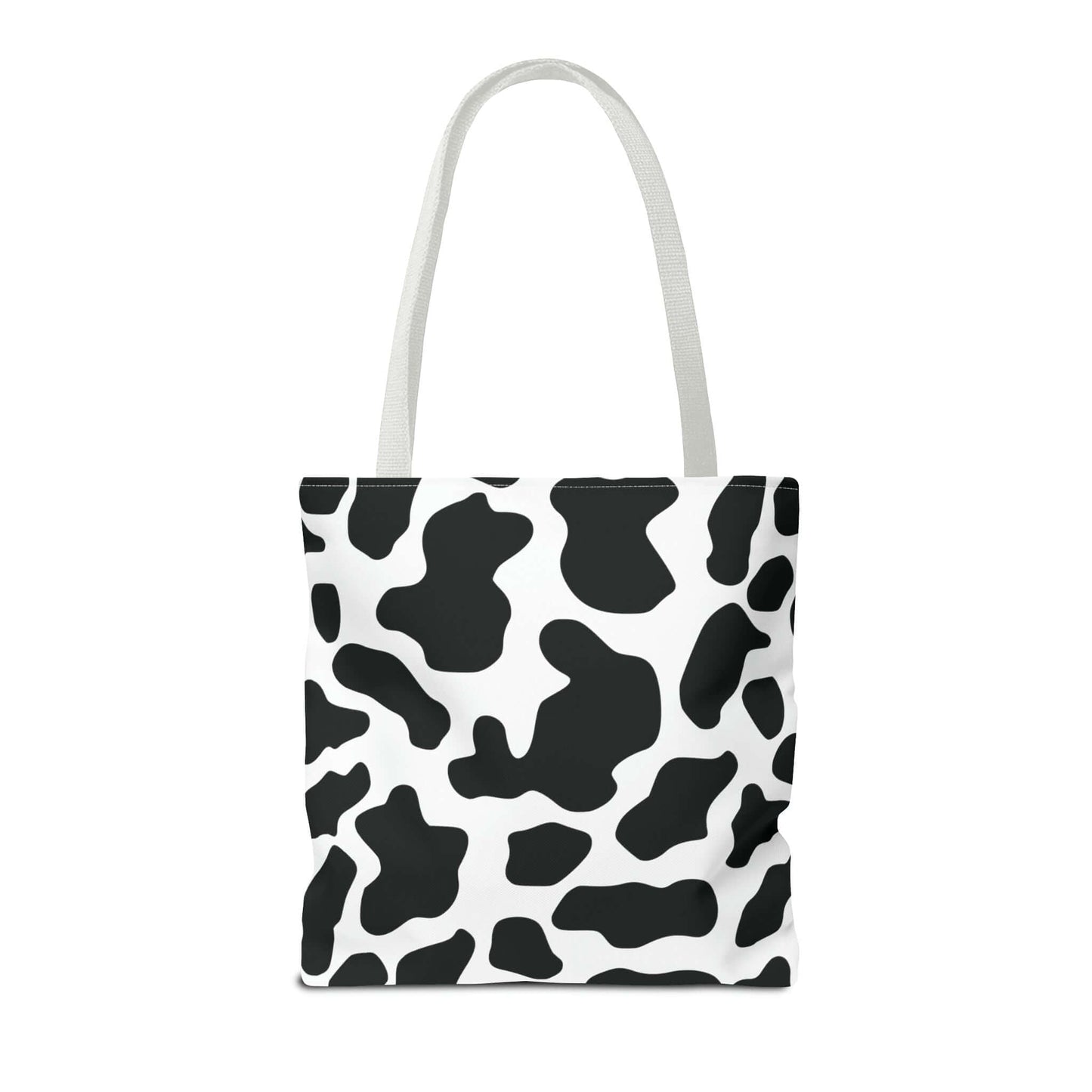 Black and White Cow Print Tote Bag Eco Friendly Cotton Canvas Tote
