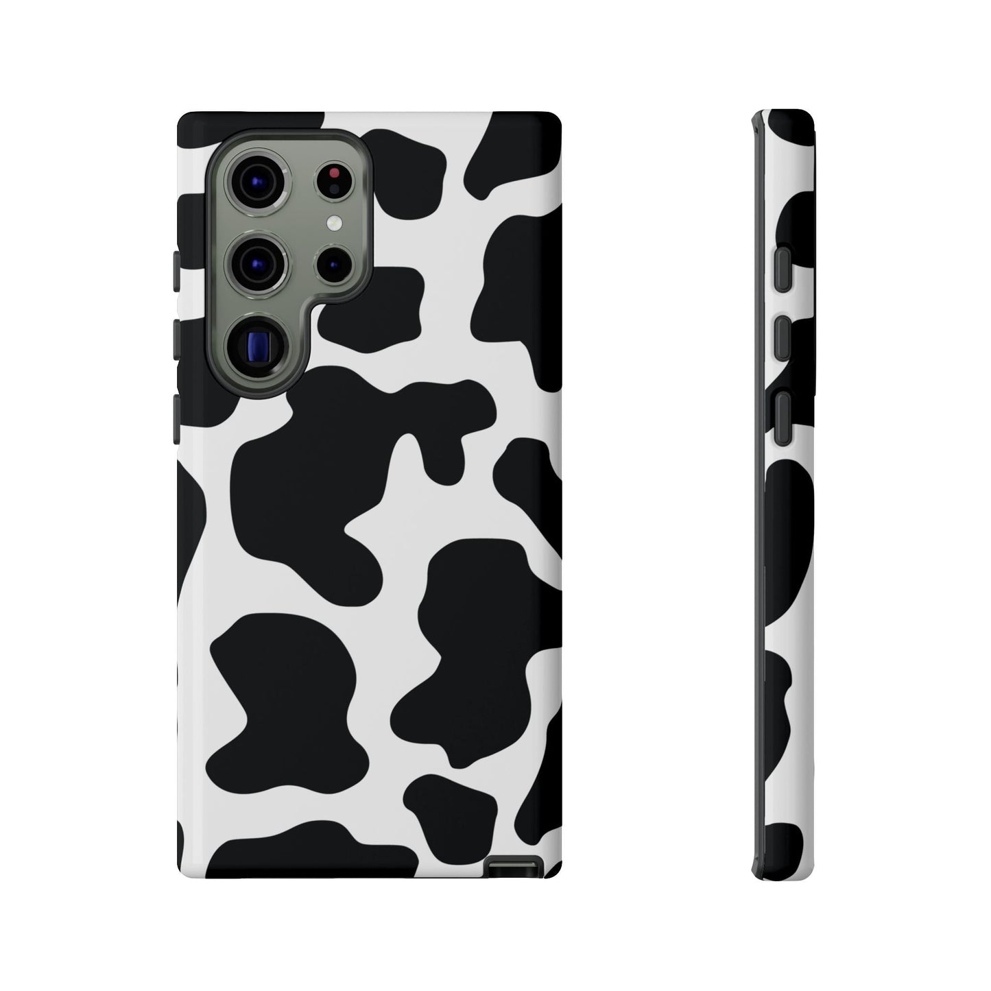 Black Cow print Phone Case iPhone Samsung Google - Samsung Galaxy S23 Ultra / Glossy