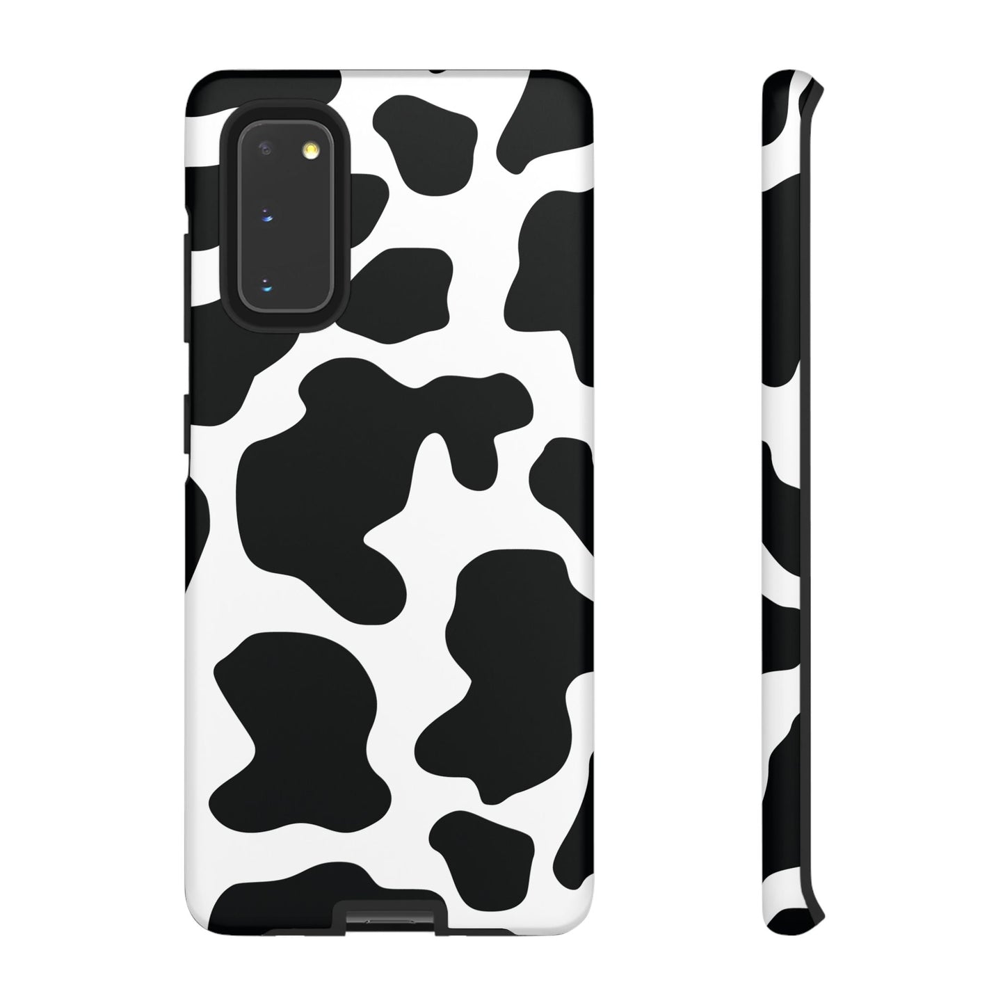 Black Cow print Phone Case iPhone Samsung Google - Samsung Galaxy S20 / Matte