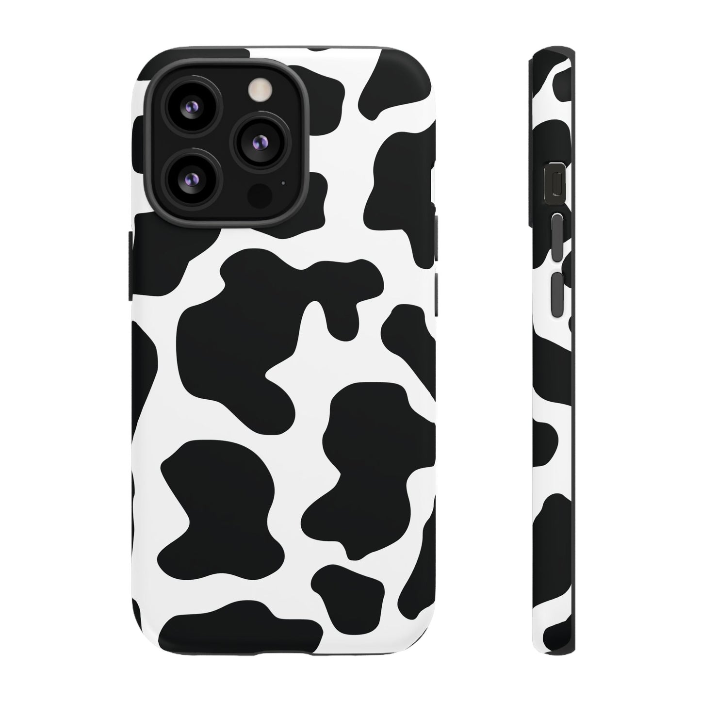 Black Cow print Phone Case iPhone Samsung Google - iPhone 13 Pro / Matte