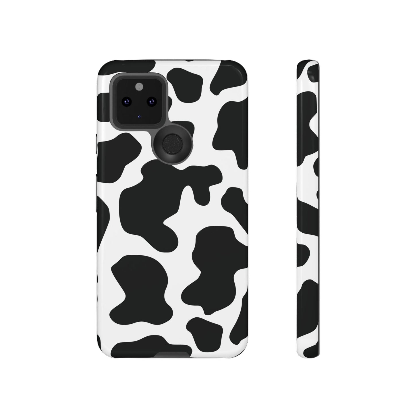 Black Cow print Phone Case iPhone Samsung Google - Google Pixel 5 5G / Glossy