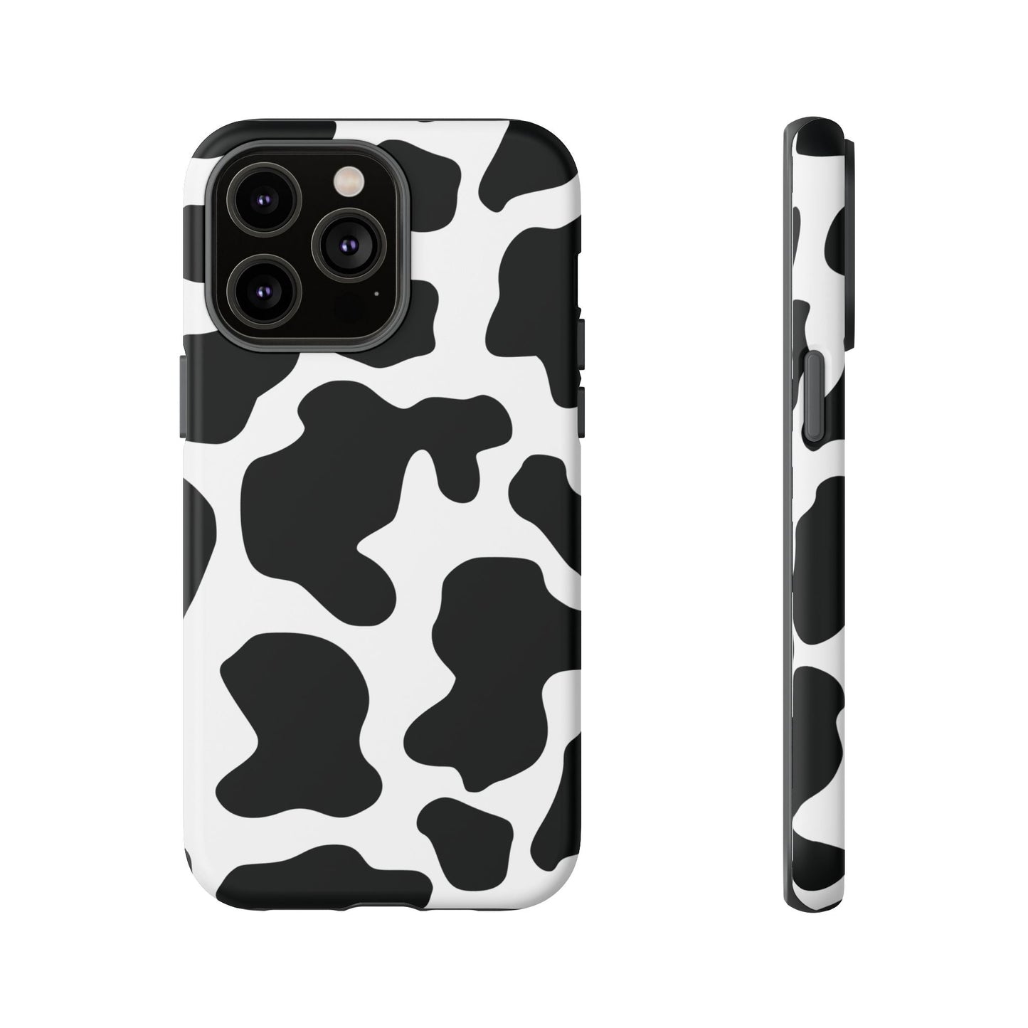 Black Cow print Phone Case iPhone Samsung Google - iPhone 14 Pro Max / Matte