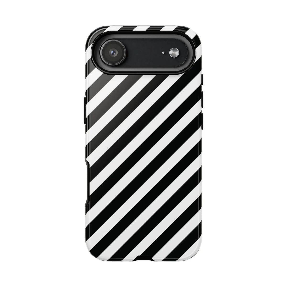 Black White Diagonal Phone Case Cover Protective Sleek Cell Phone Case Modern Smartphone Stylish - iPhone 17 Air