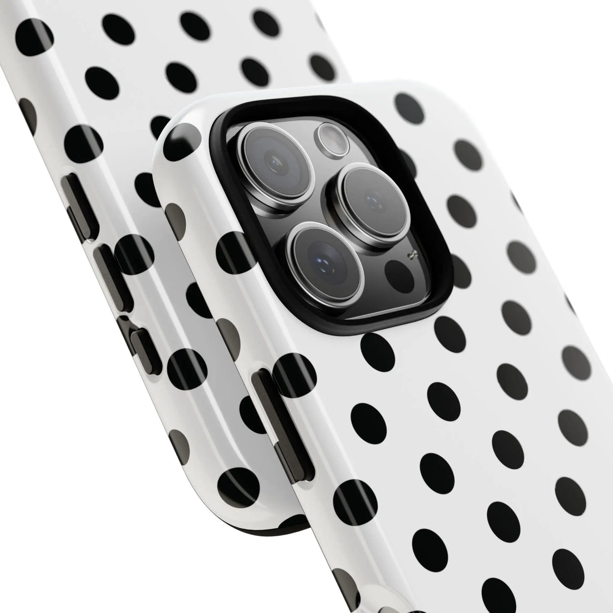 Black White Polka Dot Phone Case Cover. Phone accessories. - Mobile Phone Cases