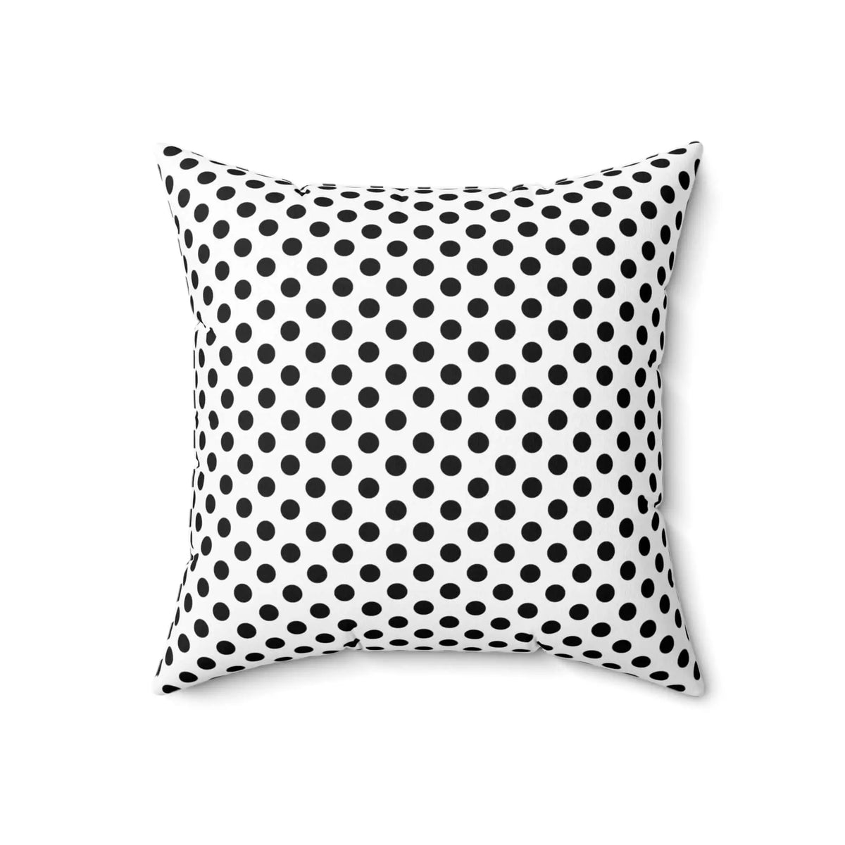 Black White Polkadot Double Sided Square Throw Pillow