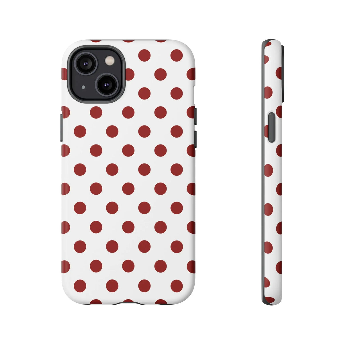 Cherry Red Polka dot Phone Case Cover - iPhone 14 Plus / Matte - Phone Case