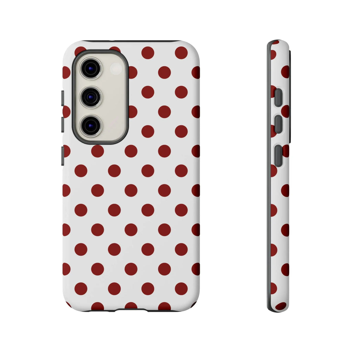 Cherry Red Polka dot Phone Case Cover - Samsung Galaxy S23 / Matte - Phone Case