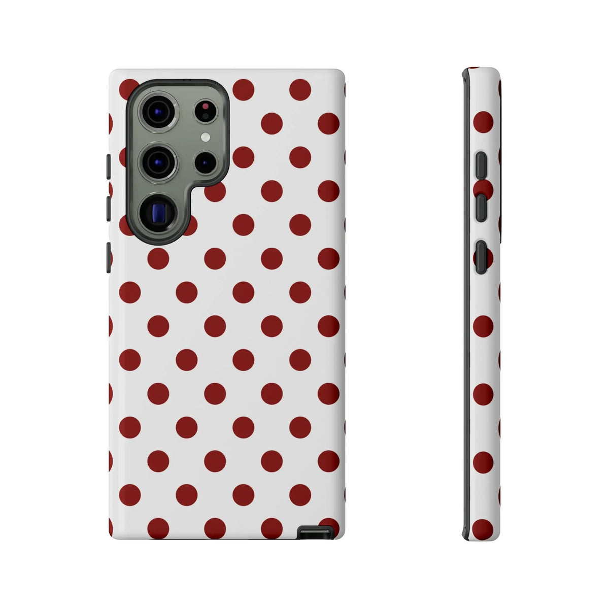 Cherry Red Polka dot Phone Case Cover - Samsung Galaxy S23 Ultra / Glossy - Phone Case