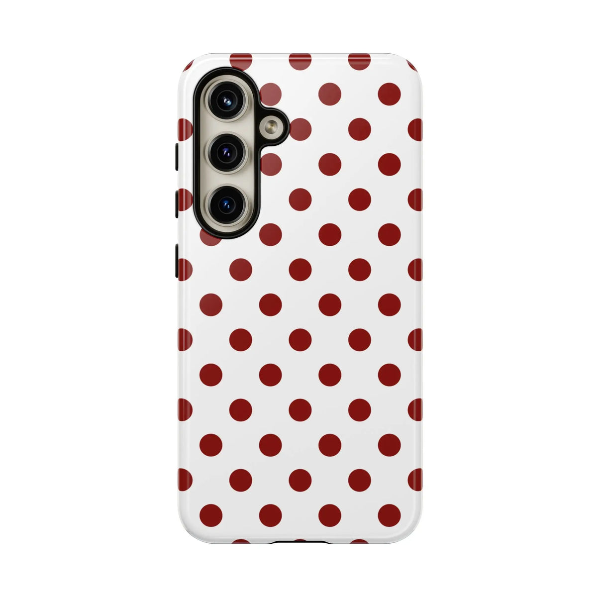 Cherry Red Polka dot Phone Case Cover - Samsung Galaxy S24 / Glossy - Phone Case