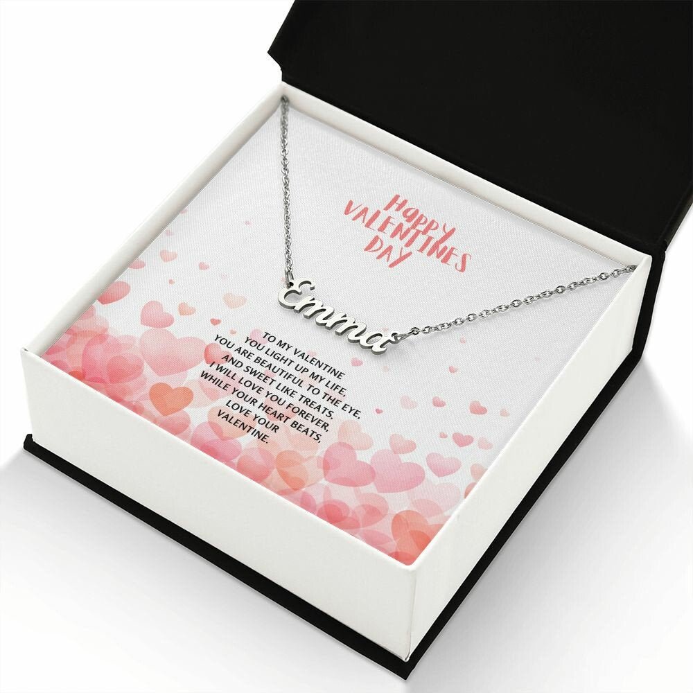 Custom Name Valentines Day Love heart Necklace Wife Girlfriend Jewellery