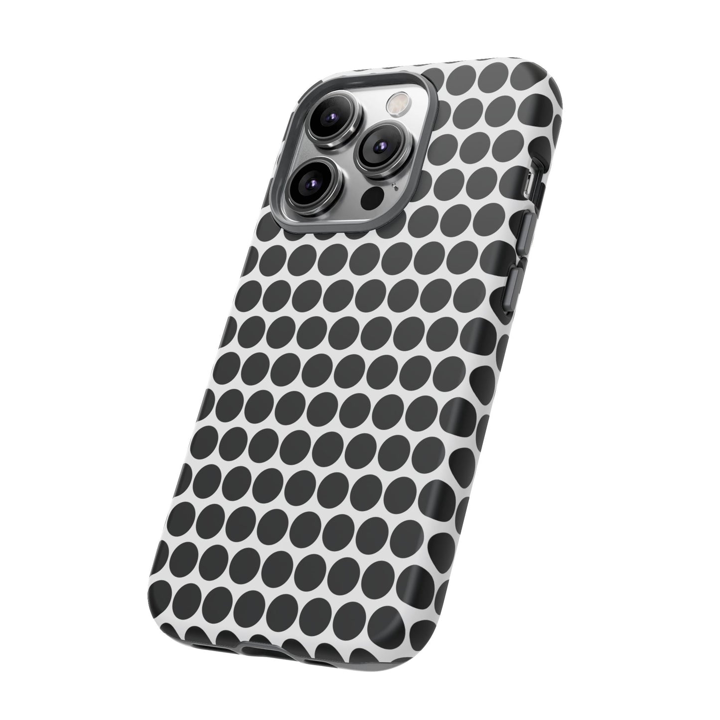 Cute Black White Polkadot Tough Case for iPhone, Samsung, Google
