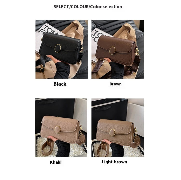 Handbag Stylish Wide Shoulder Strap Small Square Bag Fashionable.