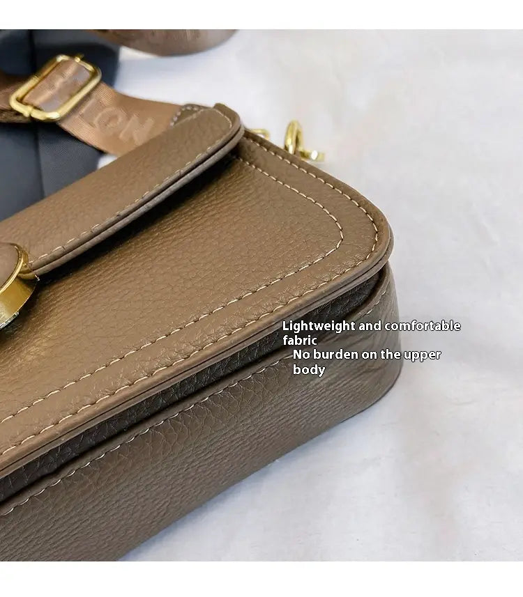 Handbag Stylish Wide Shoulder Strap Small Square Bag Fashionable.