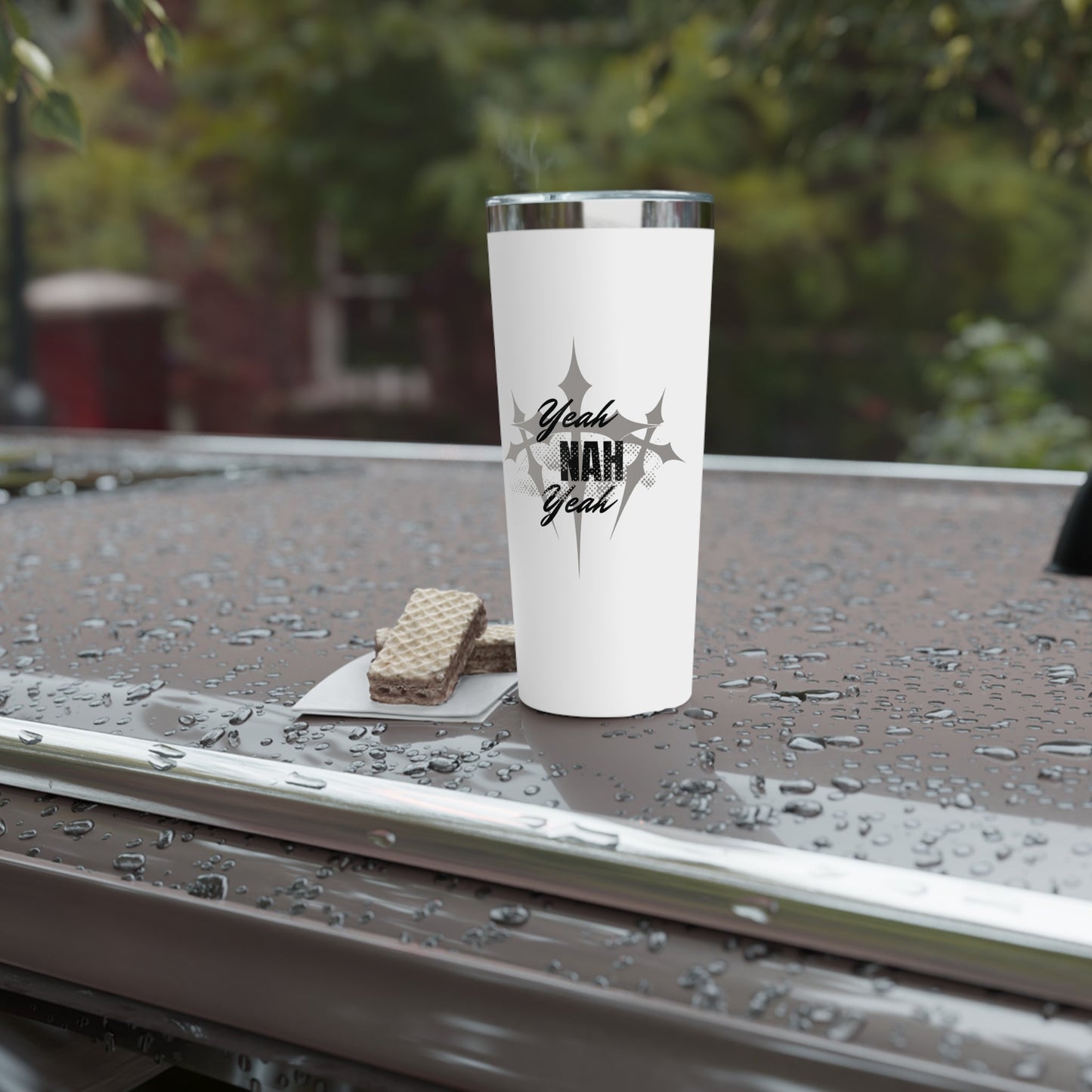 Insulated Travel Mug - Yeah Nah Yeah Tumbler Mug gift for hot or cold beverages