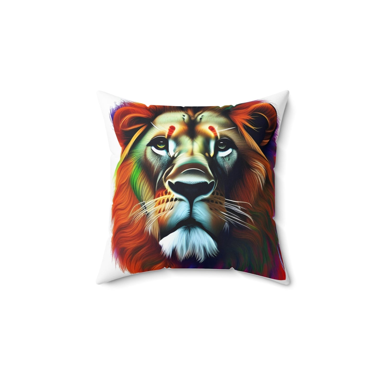Lion Head Square Throw Pillow