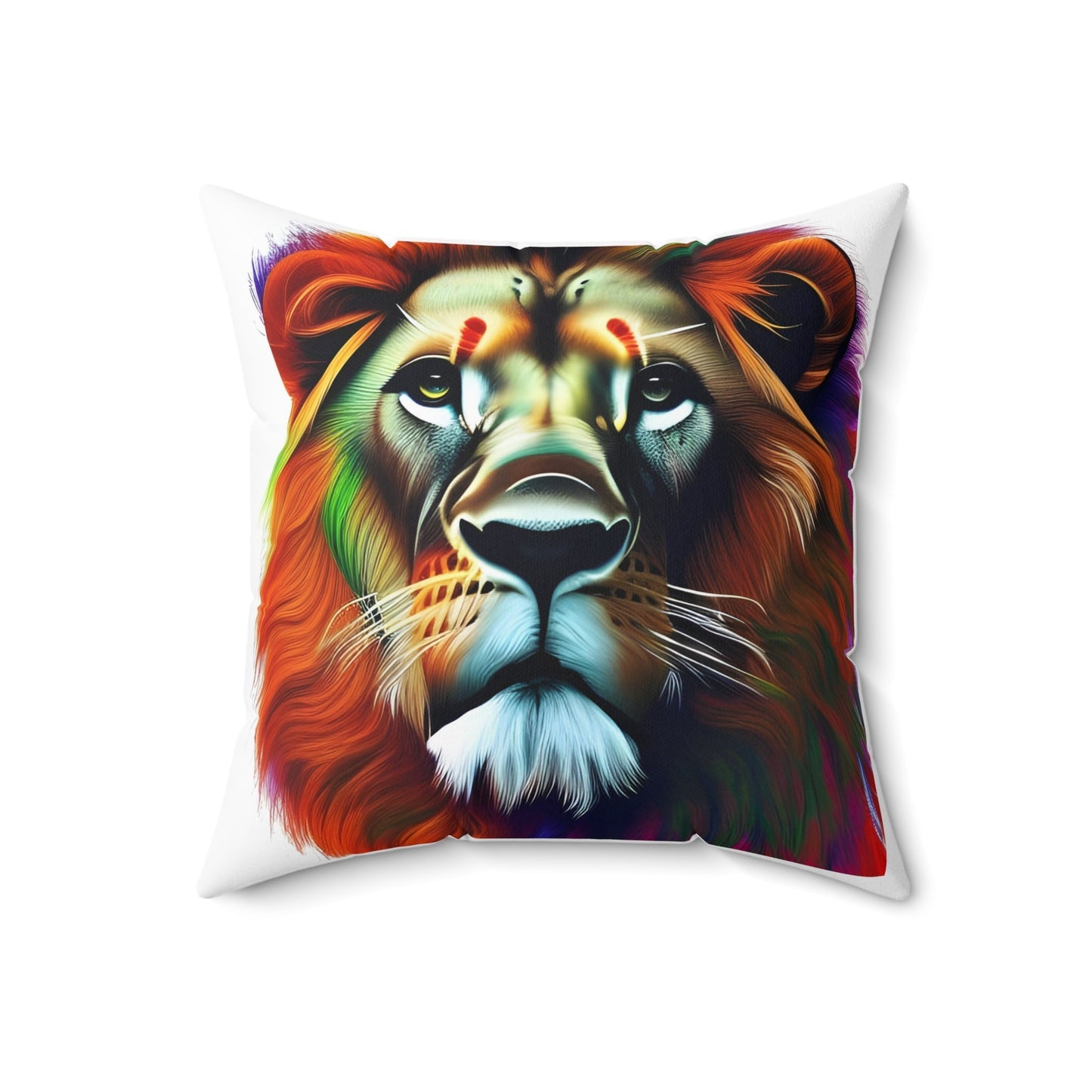 Lion Head Square Throw Pillow