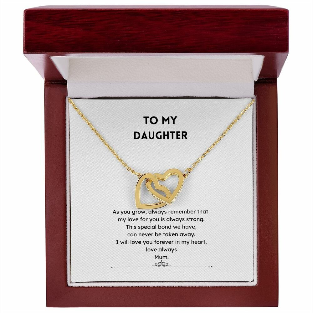 Daughter Love interconnecting heart Necklace