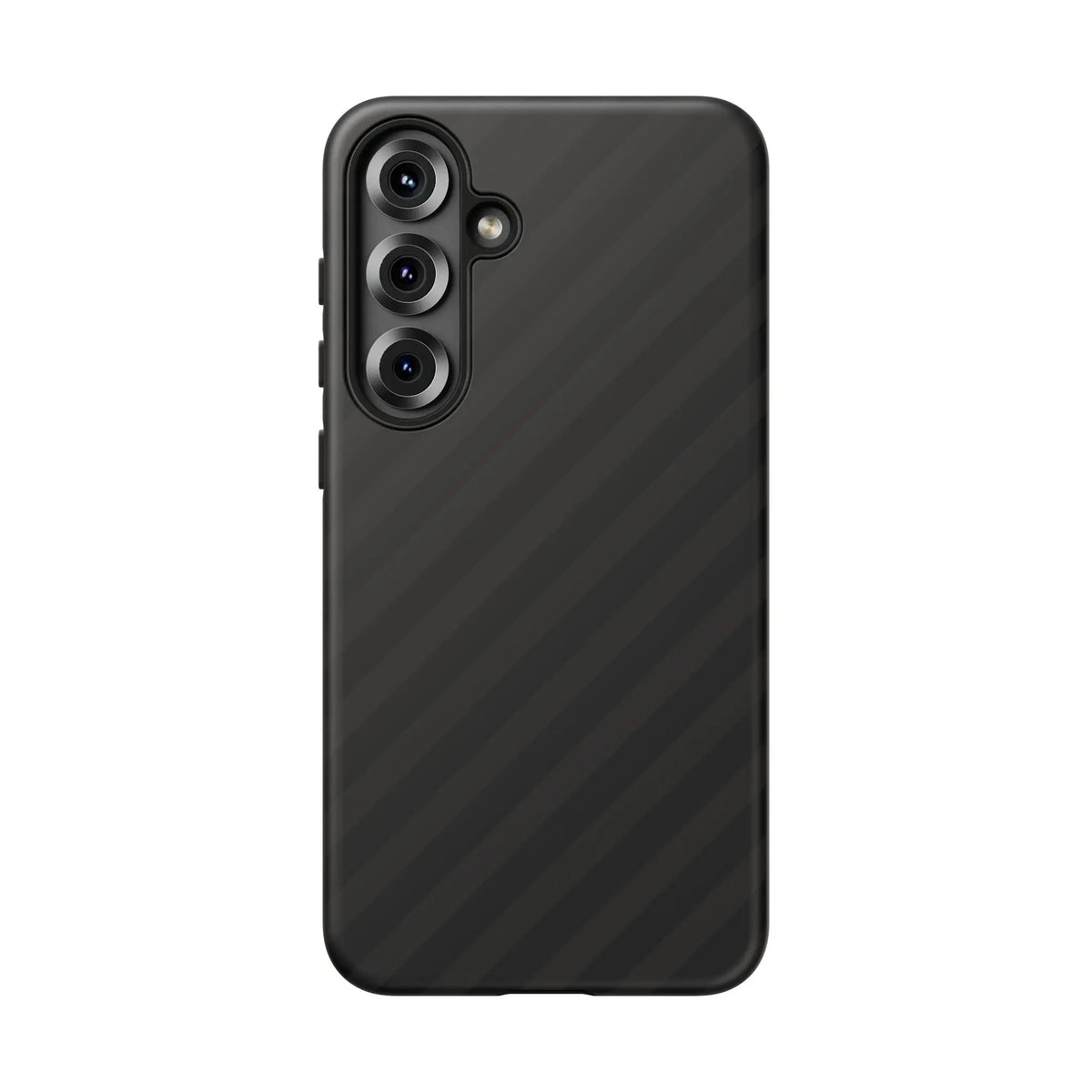 Black diagonal pattern carbon fiber phone case with tough gloss finish for samsung galaxy s23 back side view