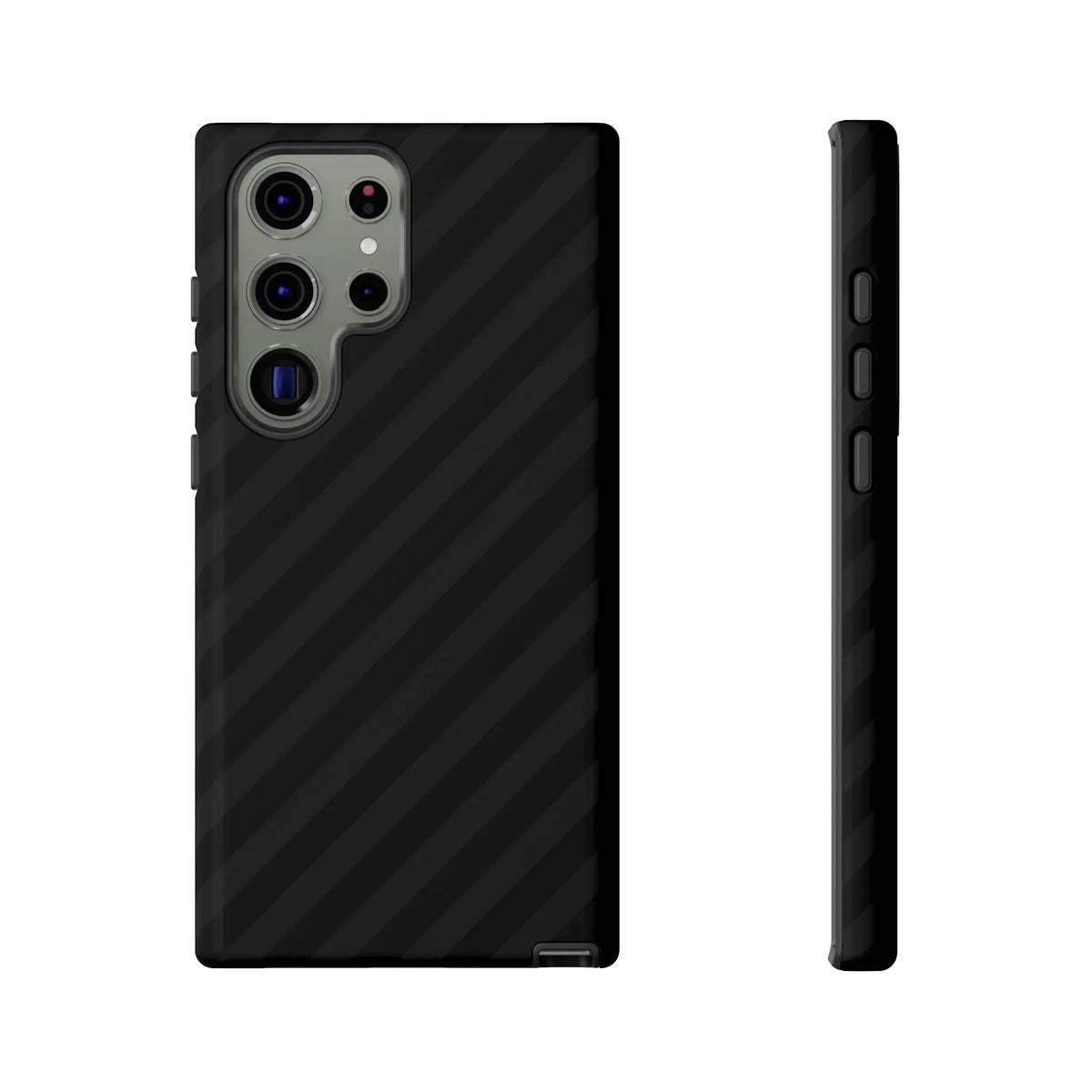 Black carbon fiber textured phone case with black diagonal pattern tough gloss finish for samsung galaxy s23 ultra back side