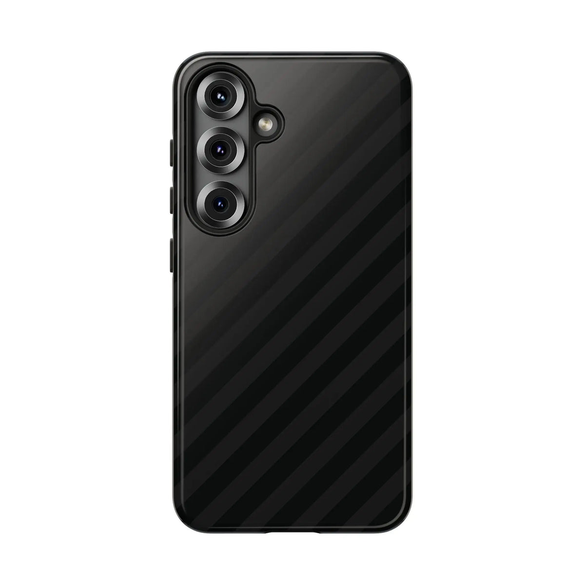 Black smartphone back with diagonal pattern tough gloss finish protective case for iphone samsung google pixel