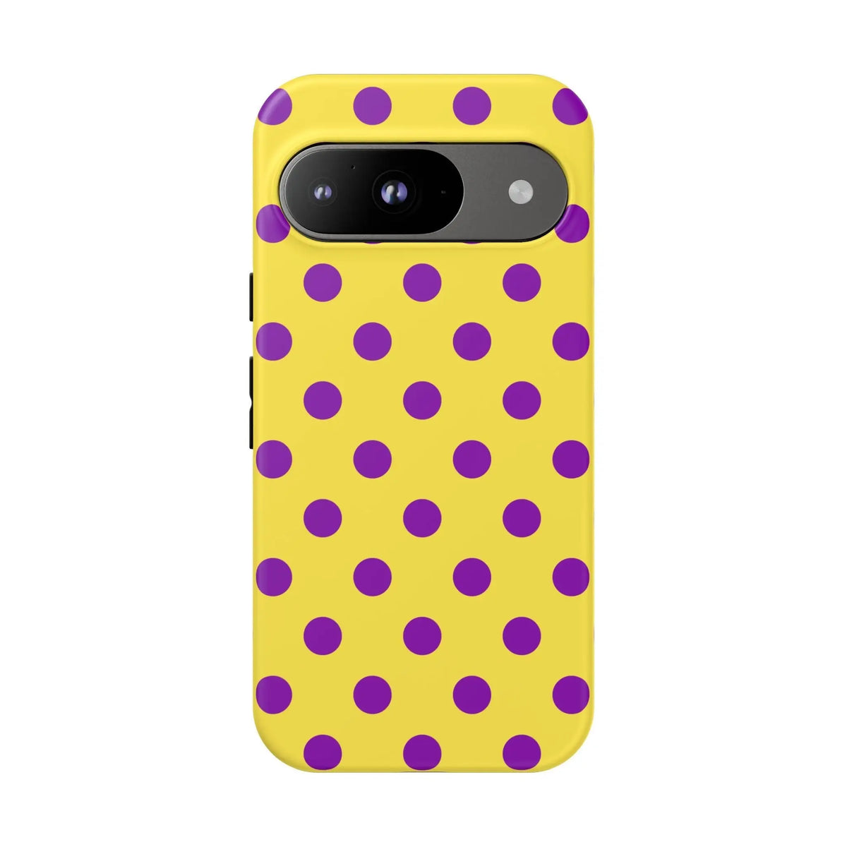 Phone Case - Bright Yellow with Purple Dots - Google Pixel 9 / Matte - Phone Case