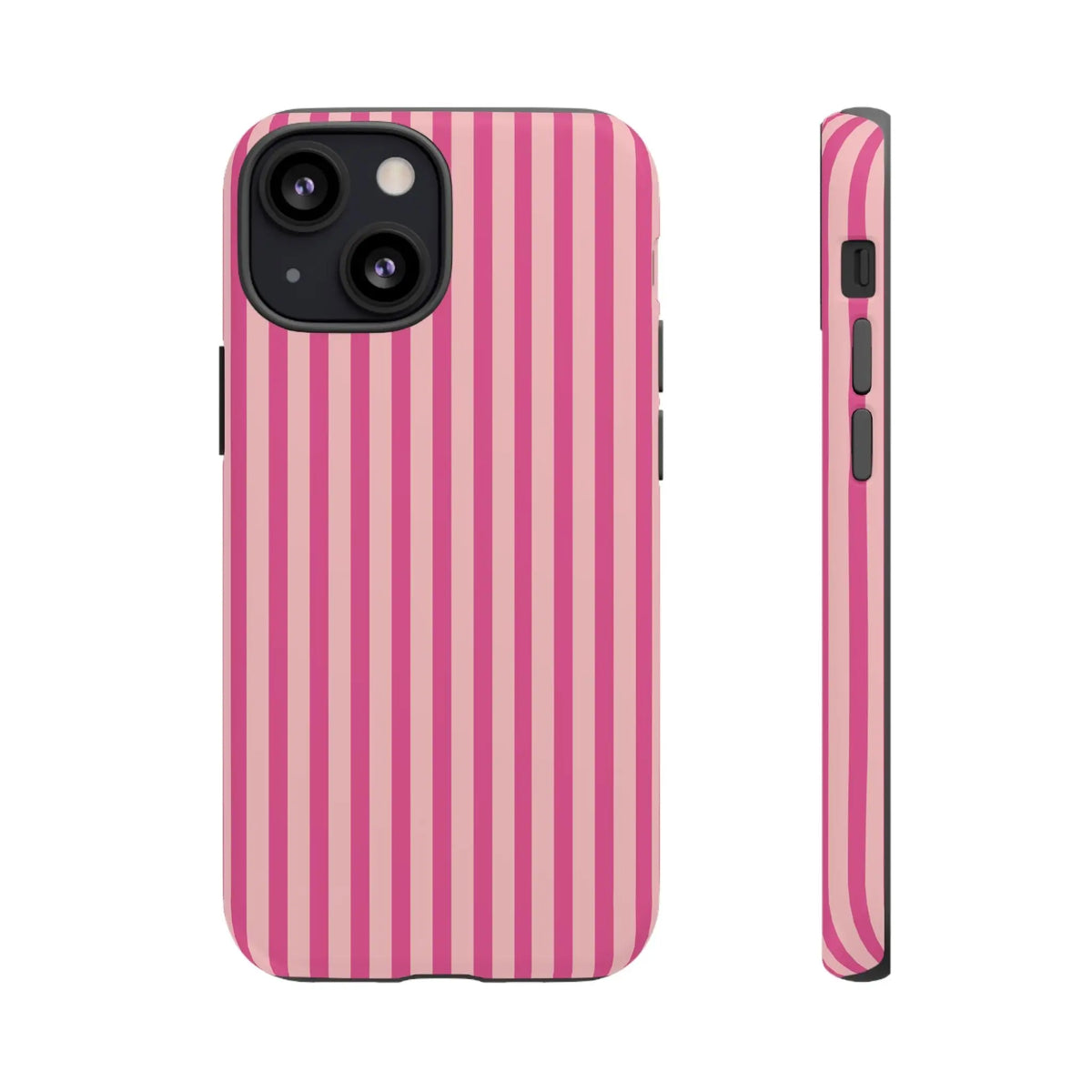 Pink Stripe Everyday Phone Case Cover Protective Smartphone Cover Trendy Accessories - iPhone 13 Mini / Matte - Phone