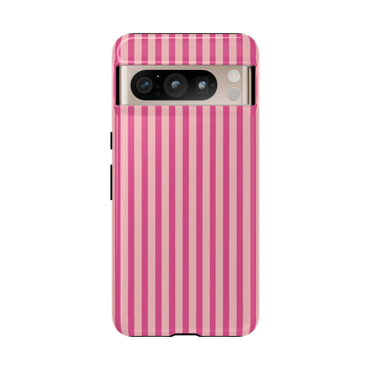 Pink Stripe Everyday Phone Case Cover Protective Smartphone Cover Trendy Accessories - Google Pixel 8 Pro / Glossy