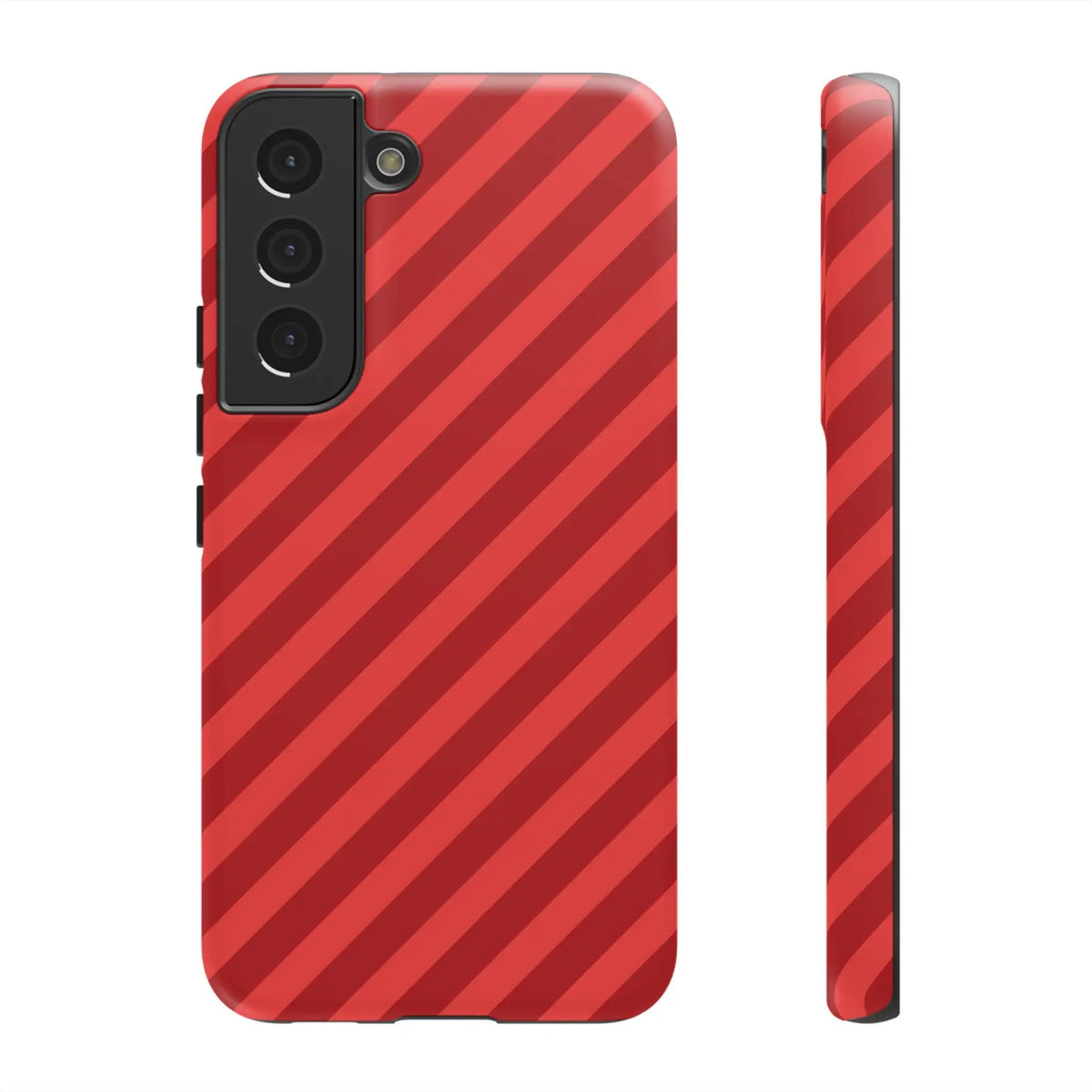 Red Stripes Hard Shell Phone CaseCover - Samsung Galaxy S22 / Matte - Phone Case