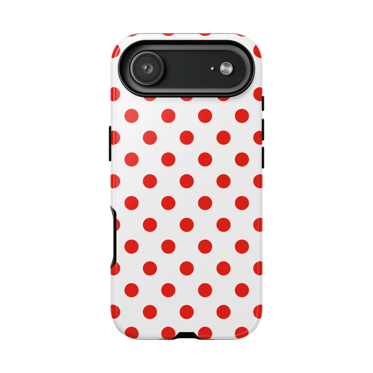 Red White Polka Dot Phone Case Cover for iPhone Samsung and Google Phones - iPhone 17 Air / Glossy - Phone Case