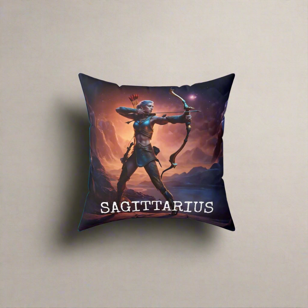 Sagittarius Horoscope Astrology Square Throw Pillow