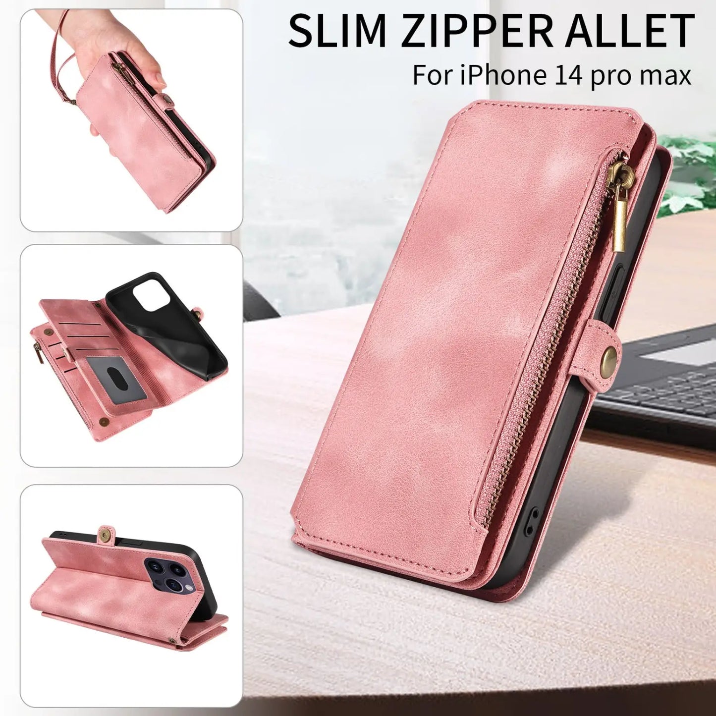 Stylish and Protective Leather Flip Wallet Phone Case for Maximum Protection. Ultimate Protection