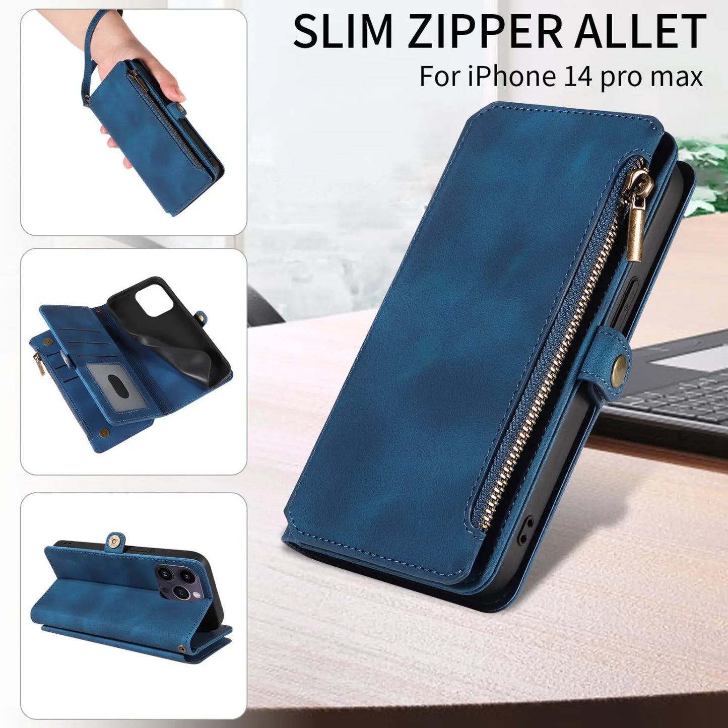Stylish and Protective Leather Flip Wallet Phone Case for Maximum Protection. Ultimate Protection