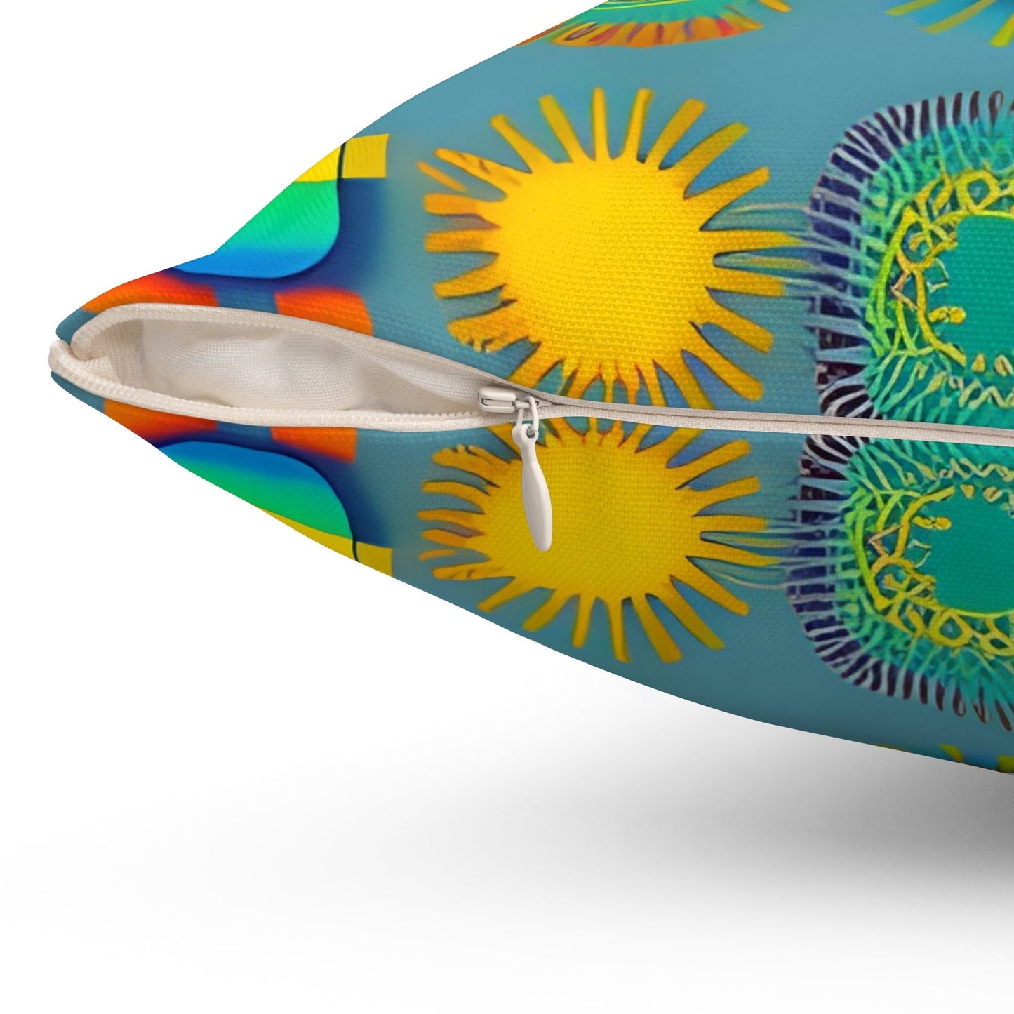 Sun Design Square Throw Pillow