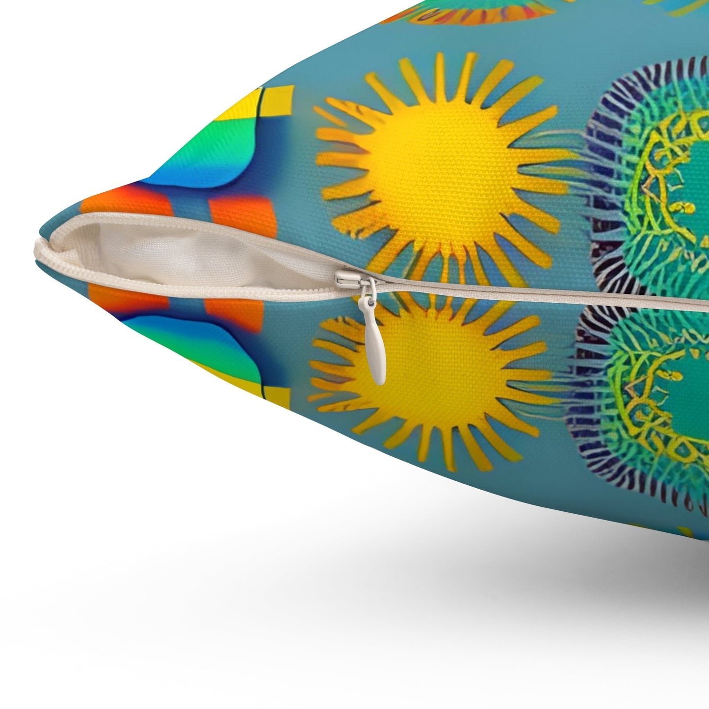 Sun Design Square Throw Pillow