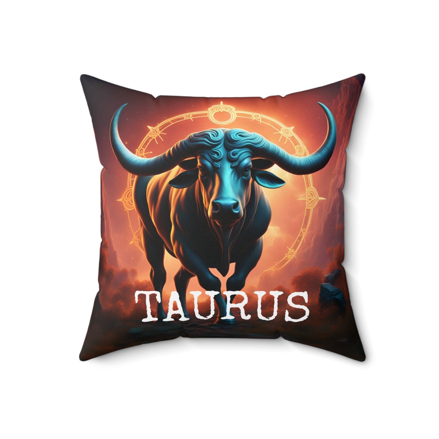 Taurus Horoscope Square Throw Pillow