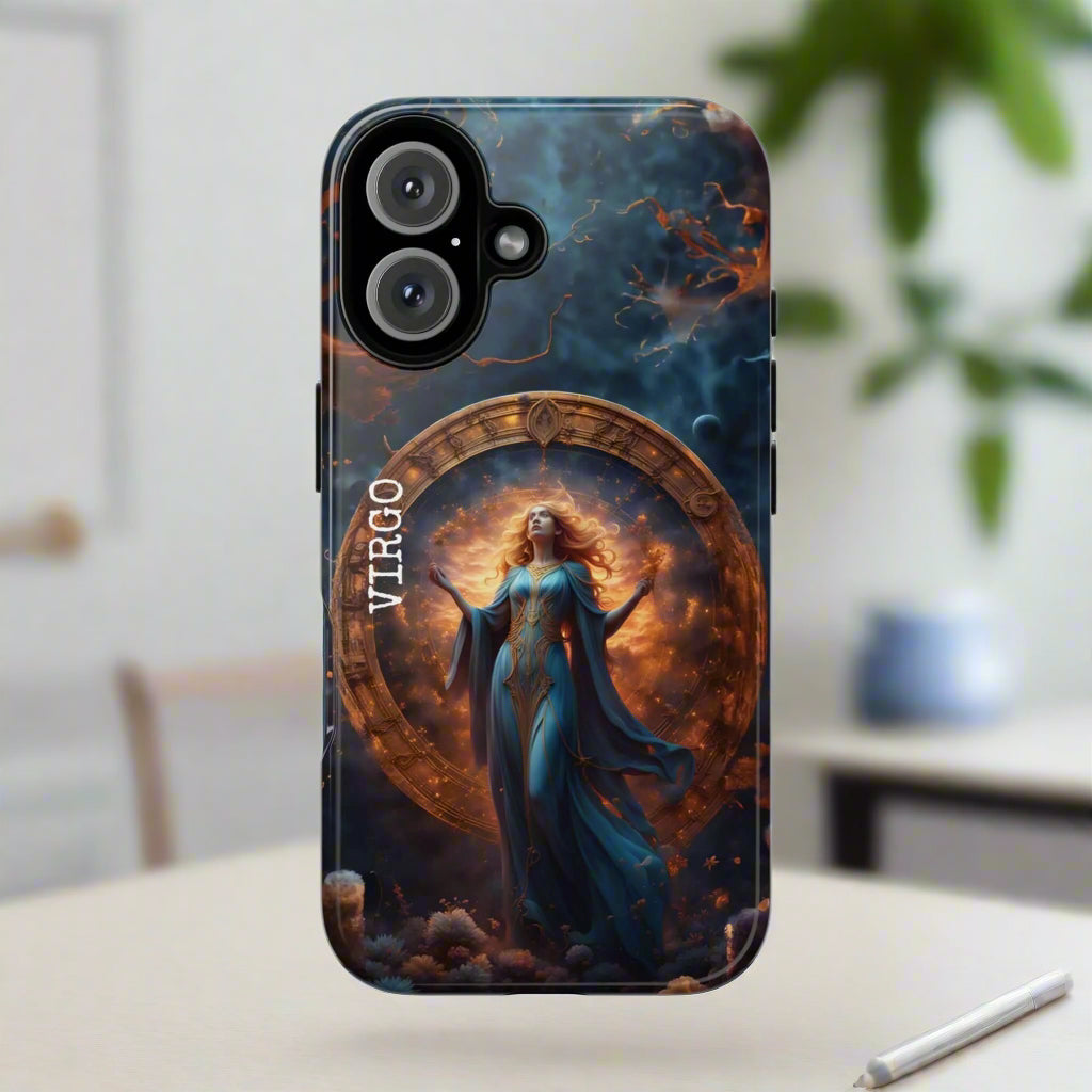 Virgo Horoscope Tough Phone Case, Astrology Gift, Protective Phone Cover, Personalized Phone Case, Custom Phone Accessory