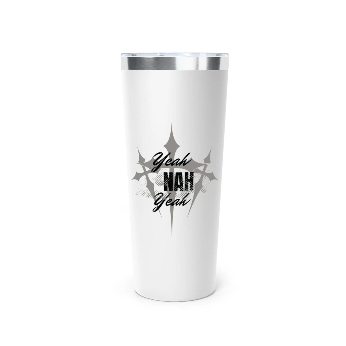 Yeah Nah Yeah Large Stainless Steel Tumbler 22oz - Insulated Travel Mug Australian Slang Gift - 22oz / White - Tumbler