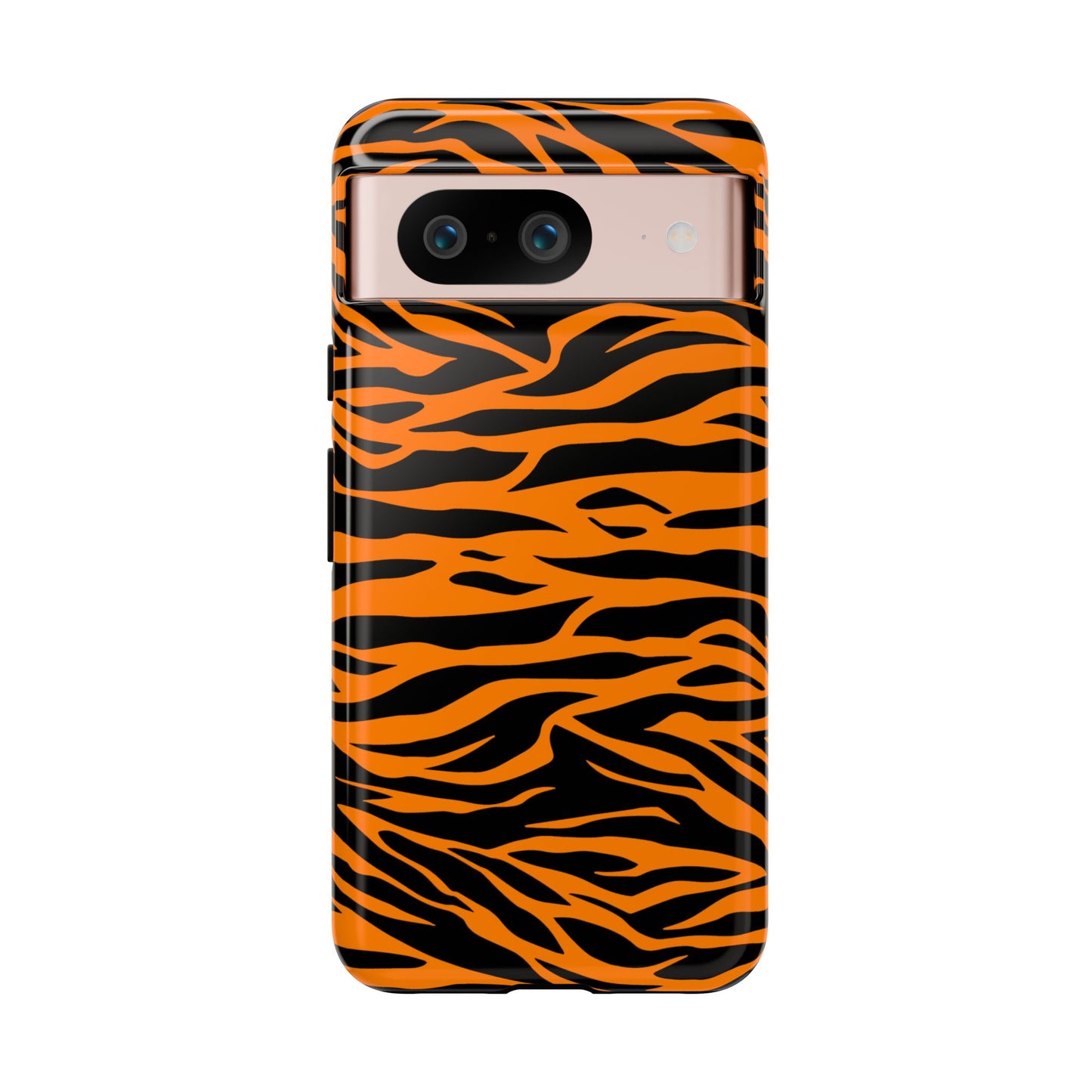 Orange Cute Wild Tiger Print Pattern Tough Phone Case.