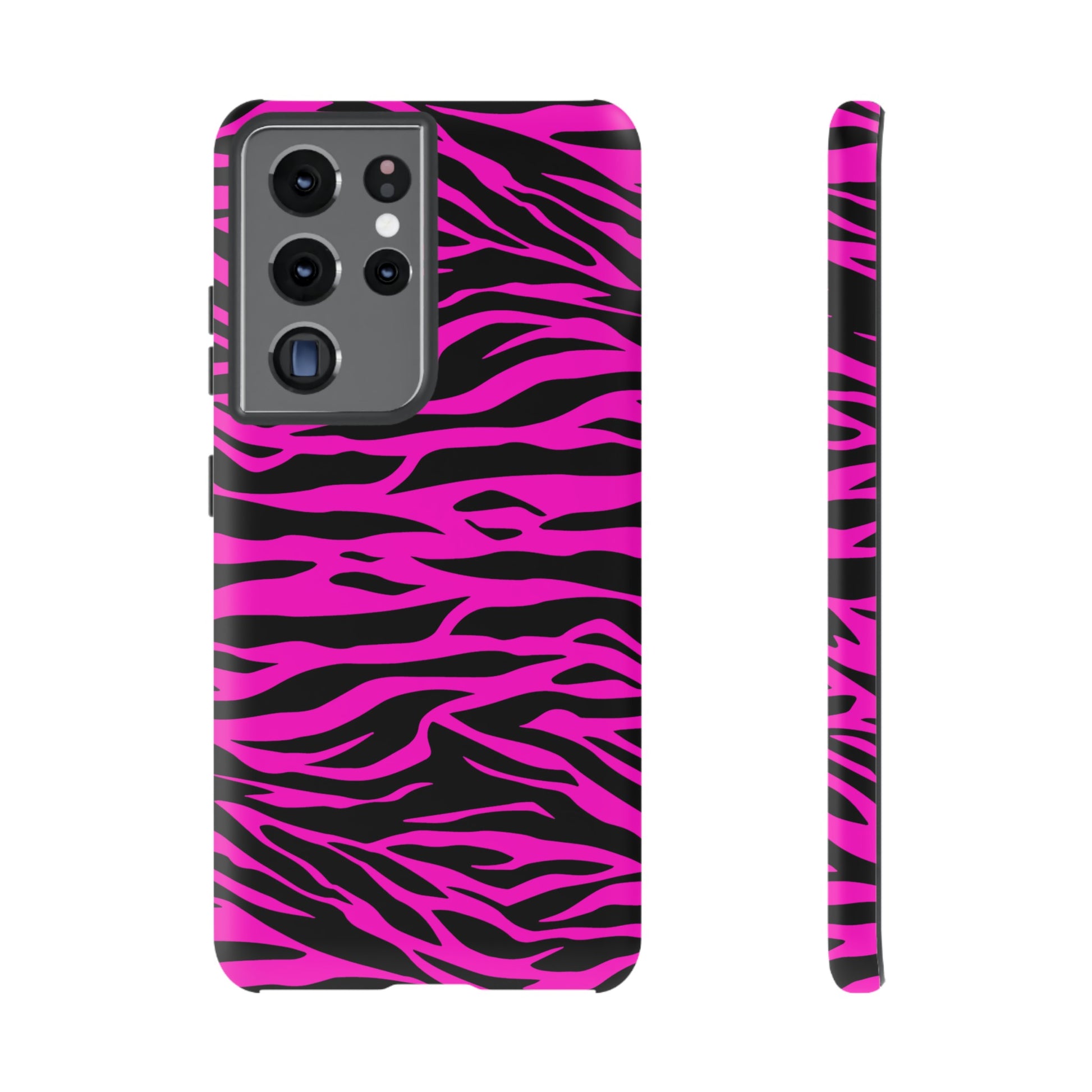 Pink Phone Case Tough Tiger Print, Mobile Phone Case, JSCHAFFA.com