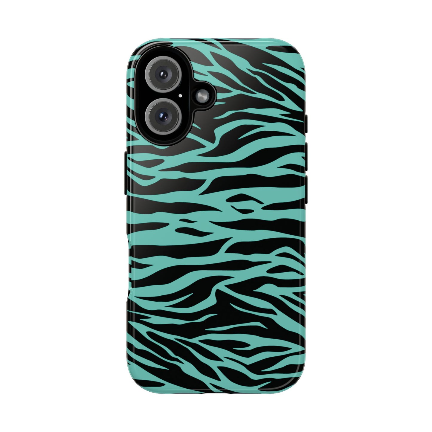 Aqua Cute Wild Tiger Print Pattern Tough Phone Case