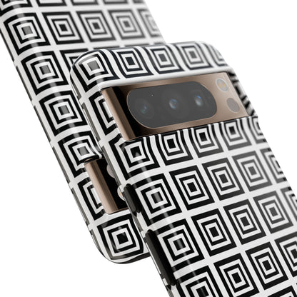 Cute Square Black and With Tough Phone Case, Phone Case, JSCHAFFA.com