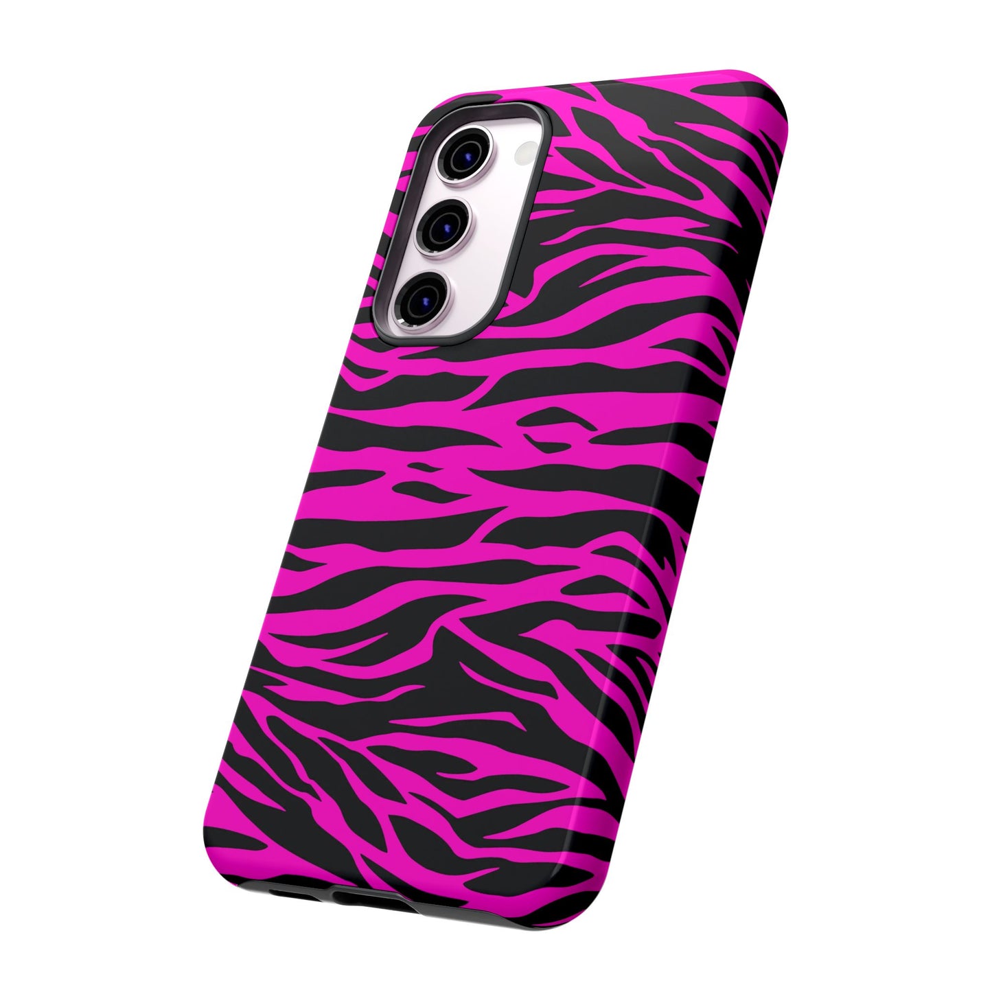 Pink Phone Case Tough Tiger Print