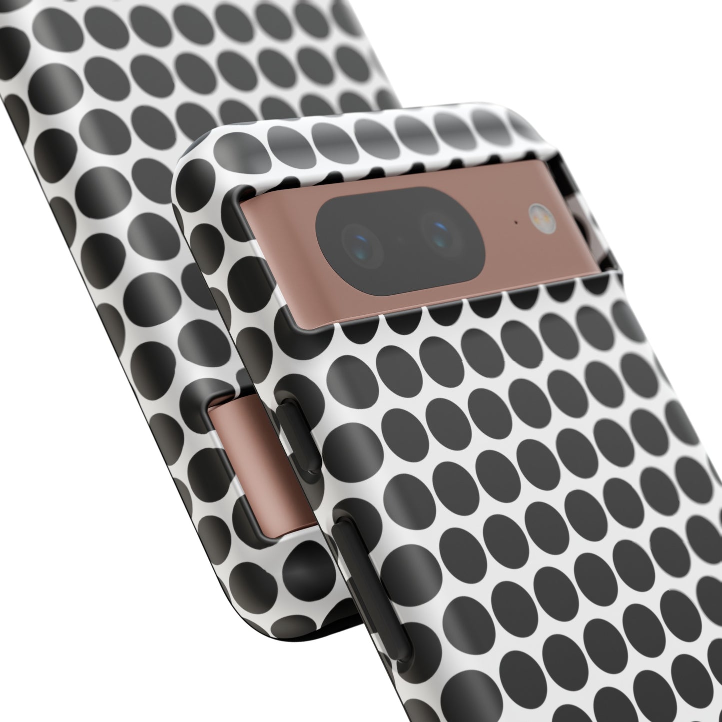 Cute Black White Polkadot Tough Case for iPhone, Samsung, Google, Phone Case, JSCHAFFA.com