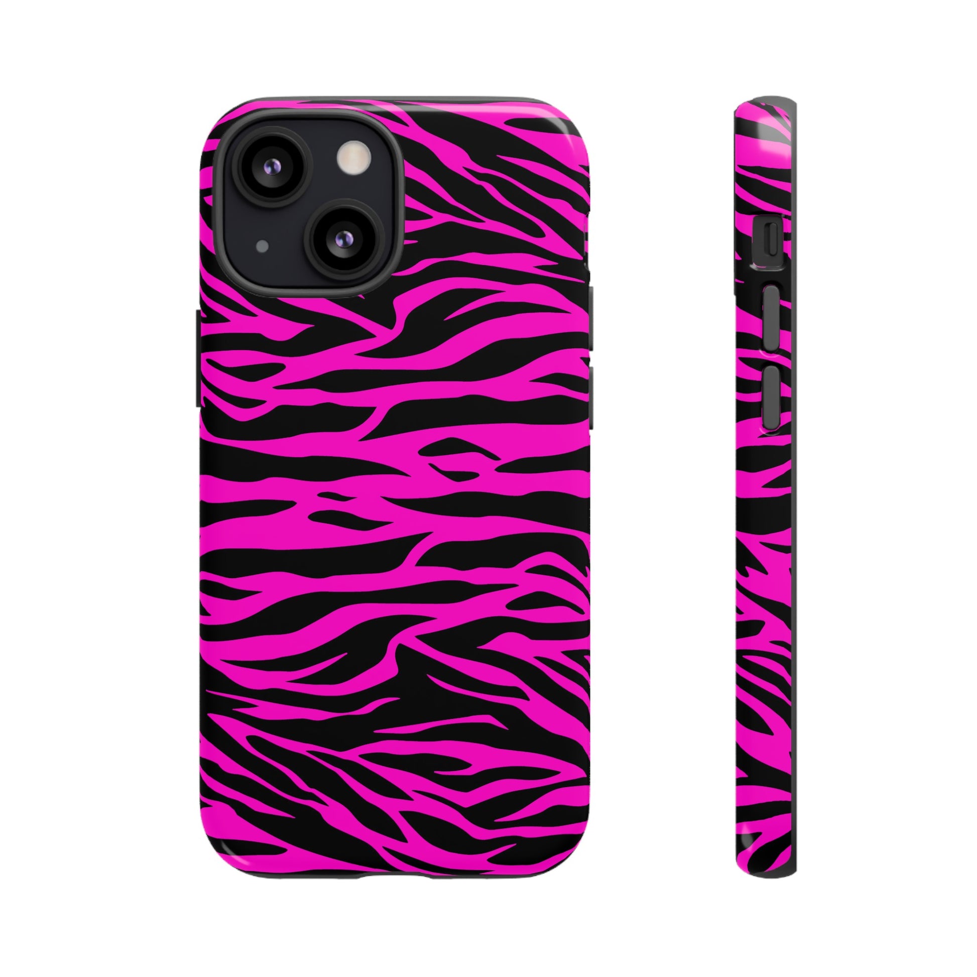 Pink Phone Case Tough Tiger Print, Mobile Phone Case, JSCHAFFA.com