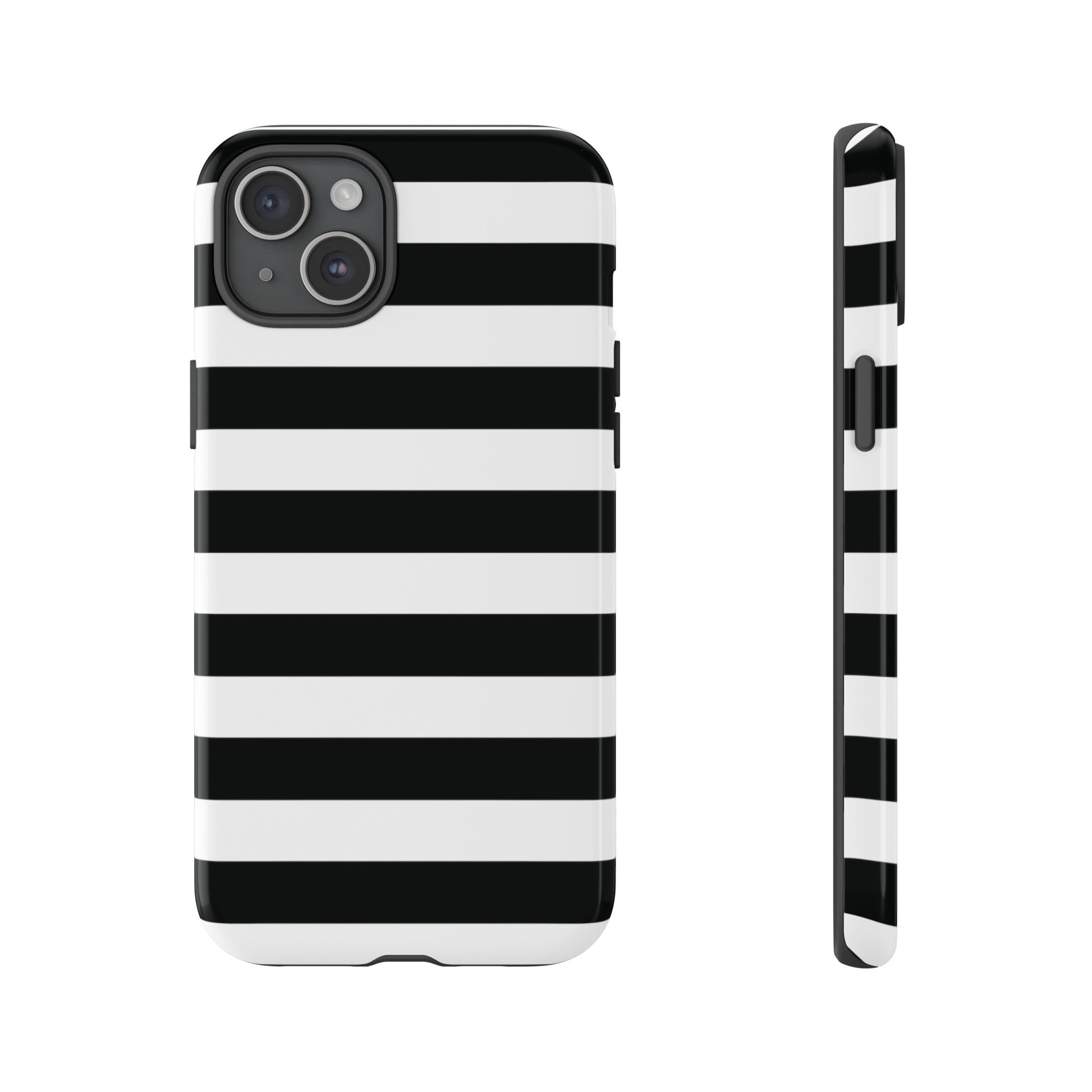 Black and White Stripe Tough Phone Case, Phone Case, JSCHAFFA.com