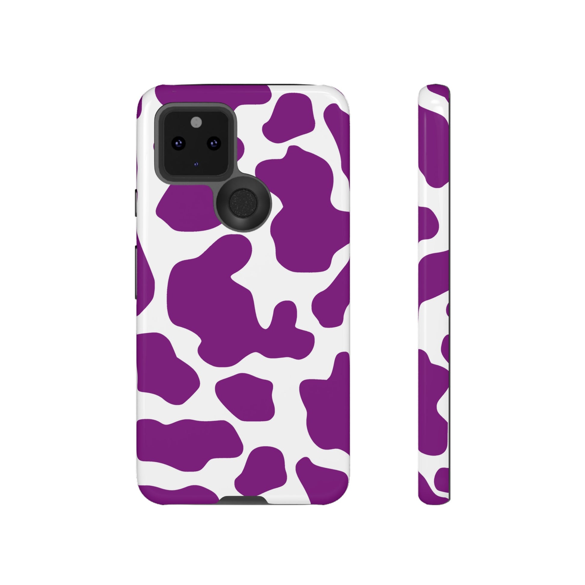 Purple Cow print phone Case iPhone Samsung Google, Phone Case, JSCHAFFA.com