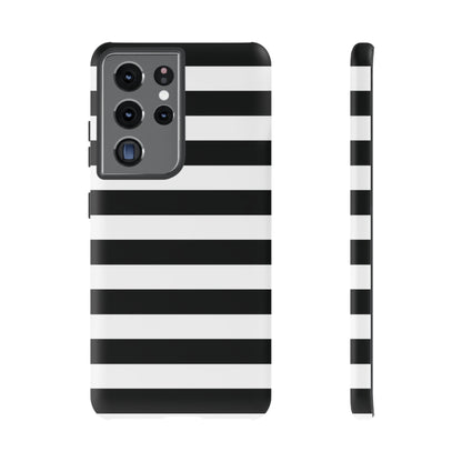 Black and White Stripe Tough Phone Case, Phone Case, JSCHAFFA.com