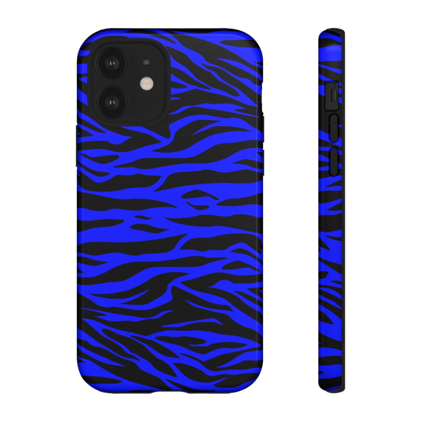 Blue Wild Tiger Print Pattern Tough Phone Case To protect your Phone