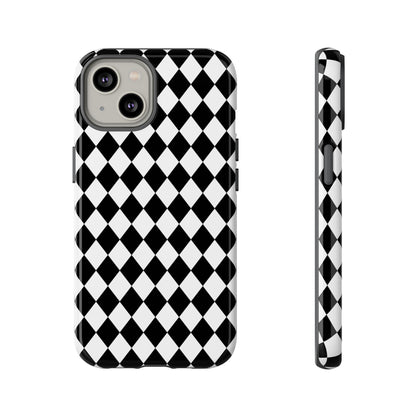 White and Black Dimond Tough phone Case Cover | iPhone | Google | Samsung